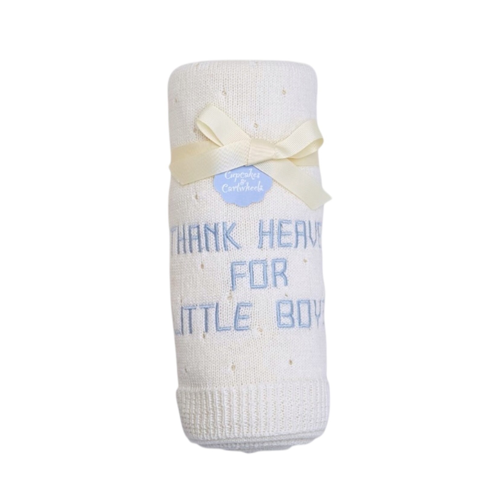 Cupcakes & Cartwheels Thank Heaven for Little Boys Blanket