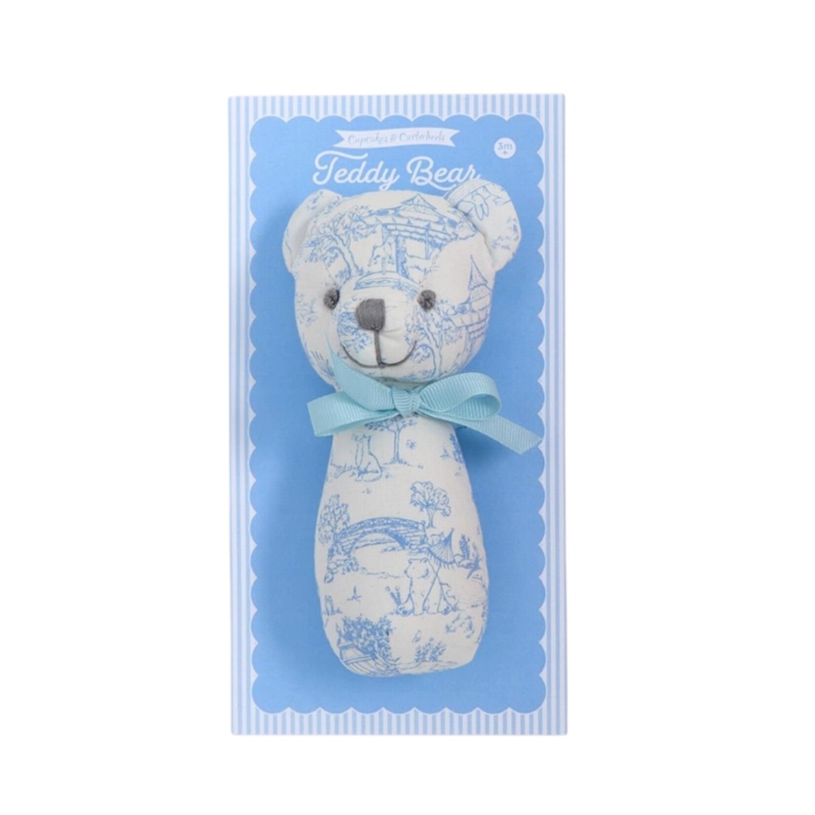 Cupcakes & Cartwheels Animal Toile Blue Rattle