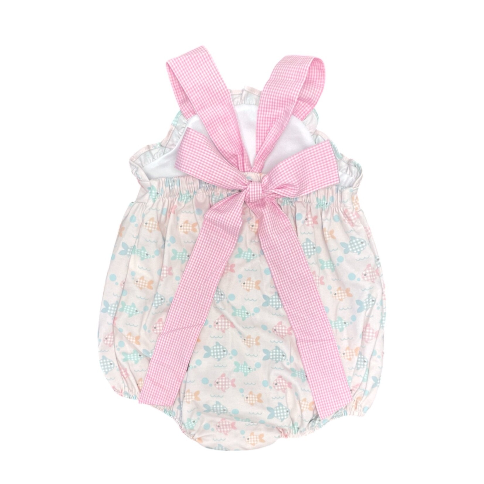 Alex & Nicole Little Gingham Fish Pink Bubble