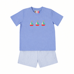 Banana Split Sailboat Boy Short Set