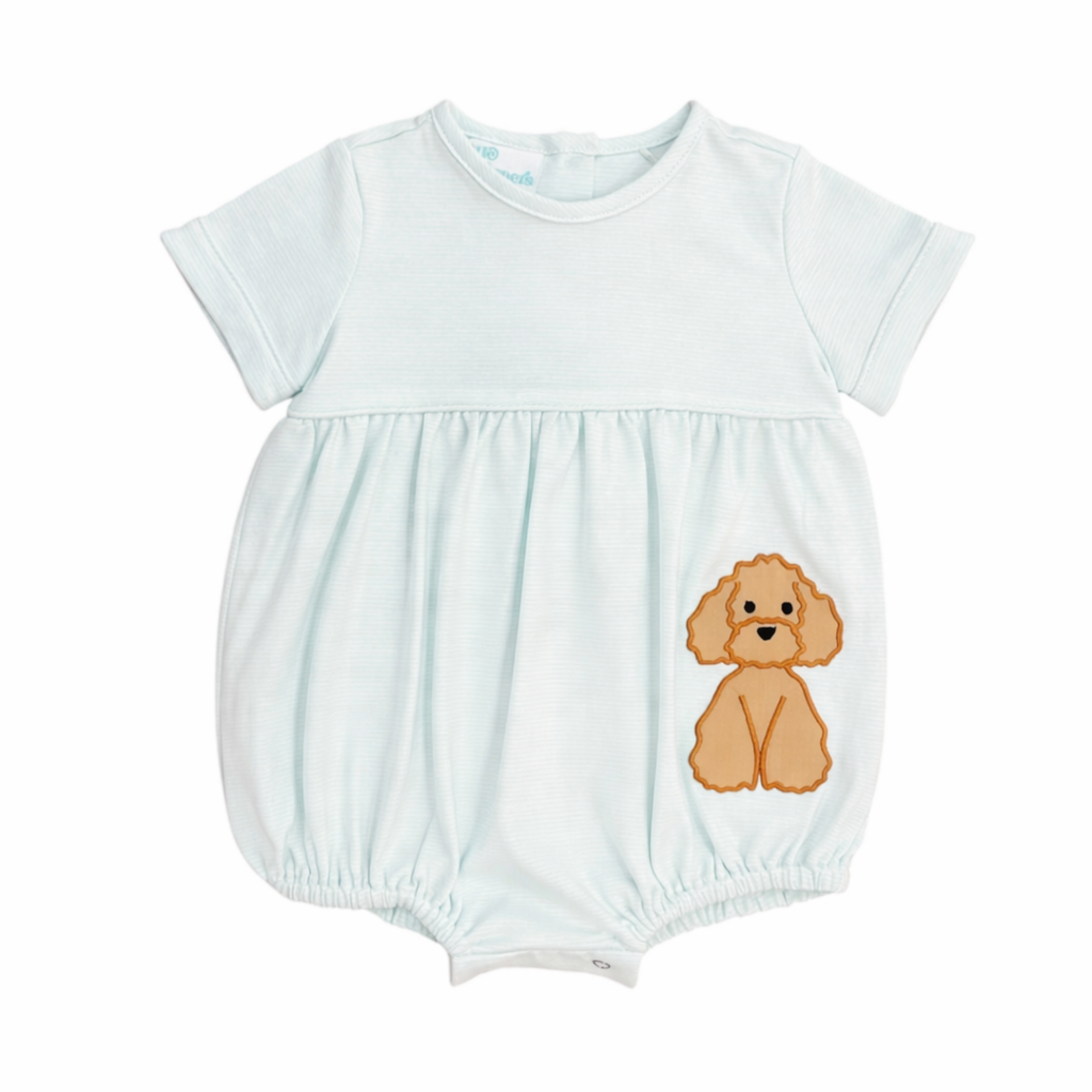 My Little Hoppers Mint Appliqued Golden Doodle Bubble