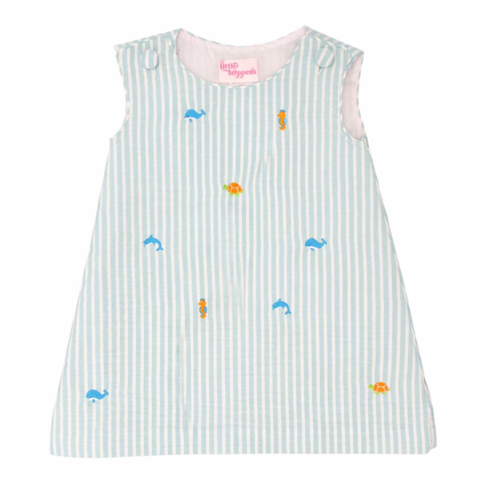 My Little Hoppers Embroidered Under The Sea Shift Dress