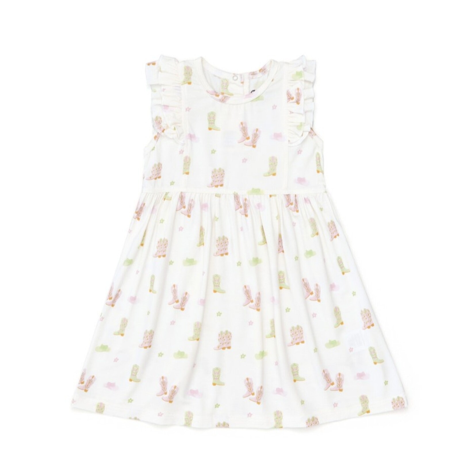 Coccoli Floral Cowgirl Boots Bamboo Dress