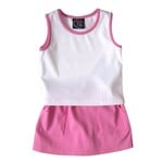 Emma Jean Pink & White Elena Skort Set