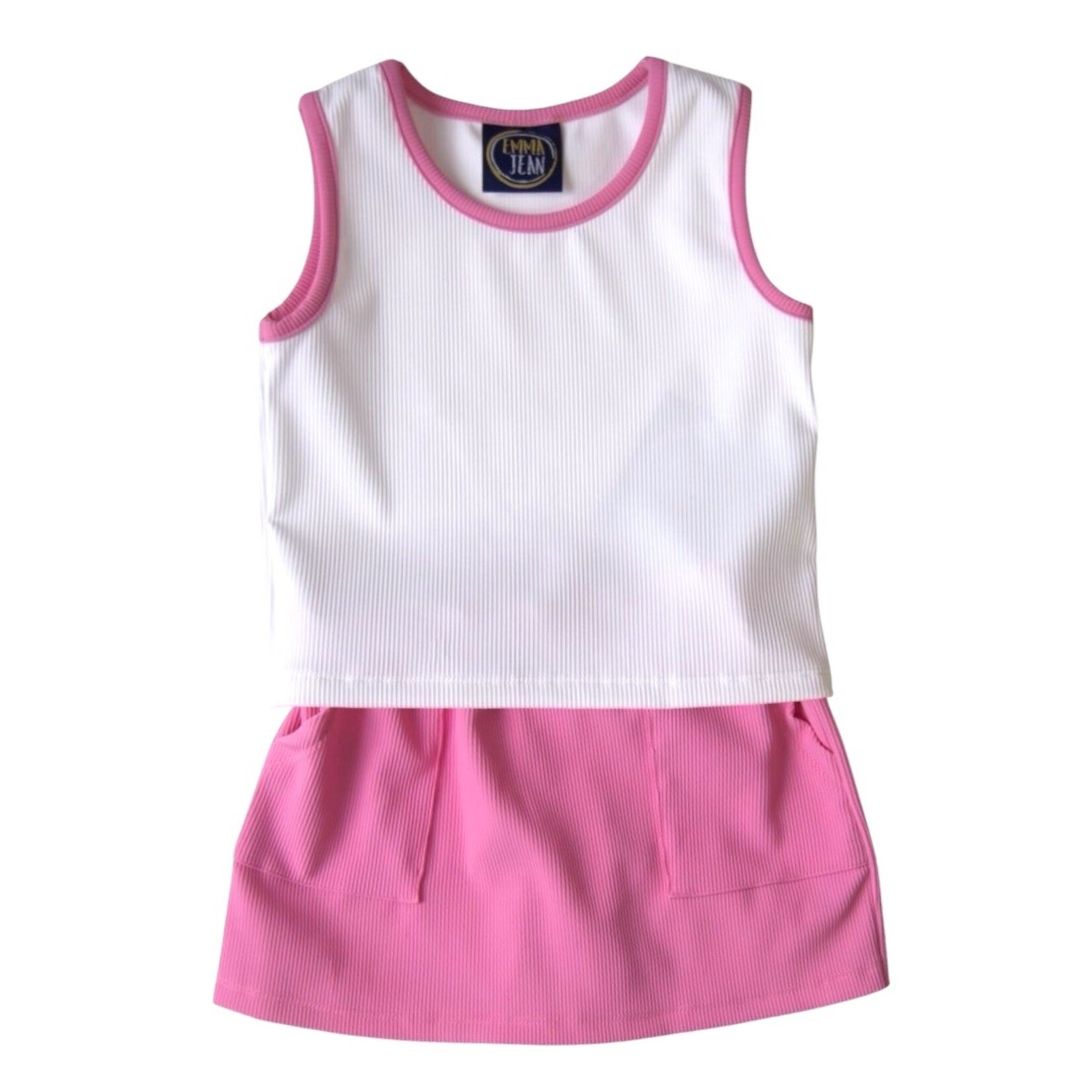 Emma Jean Pink & White Elena Skort Set