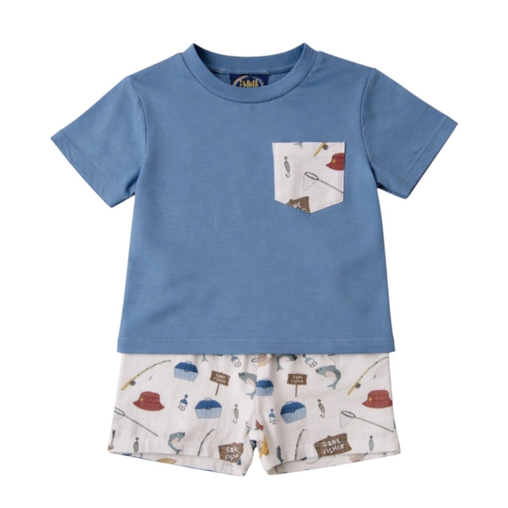 Emma Jean Gone Fishing Boys Short Set