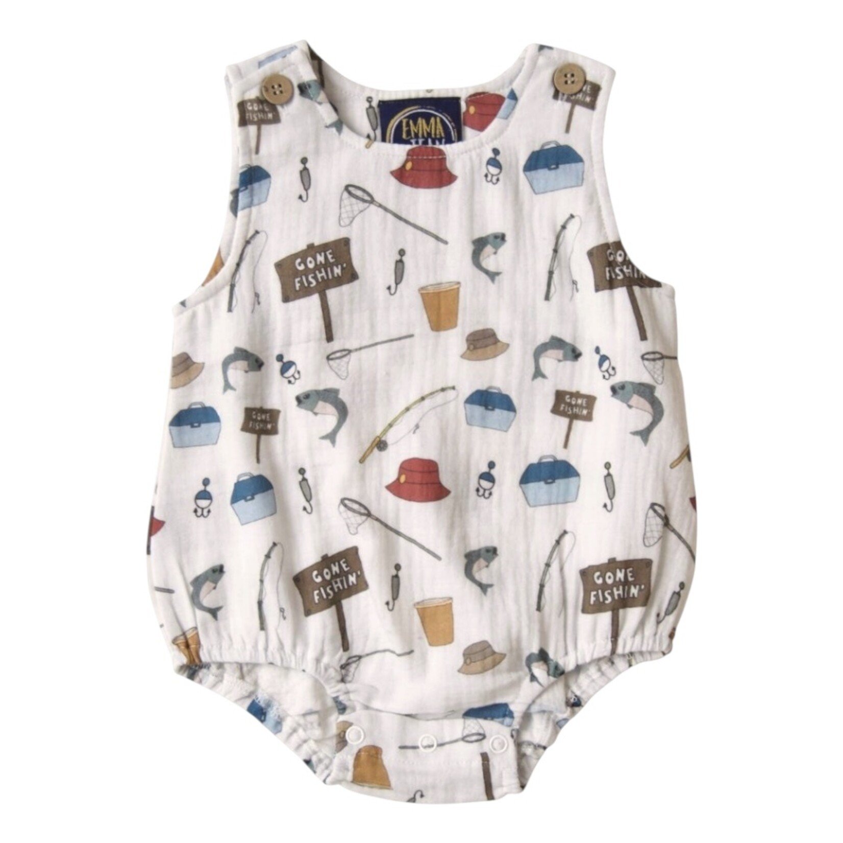 Emma Jean Gone Fishing Boy Bubble