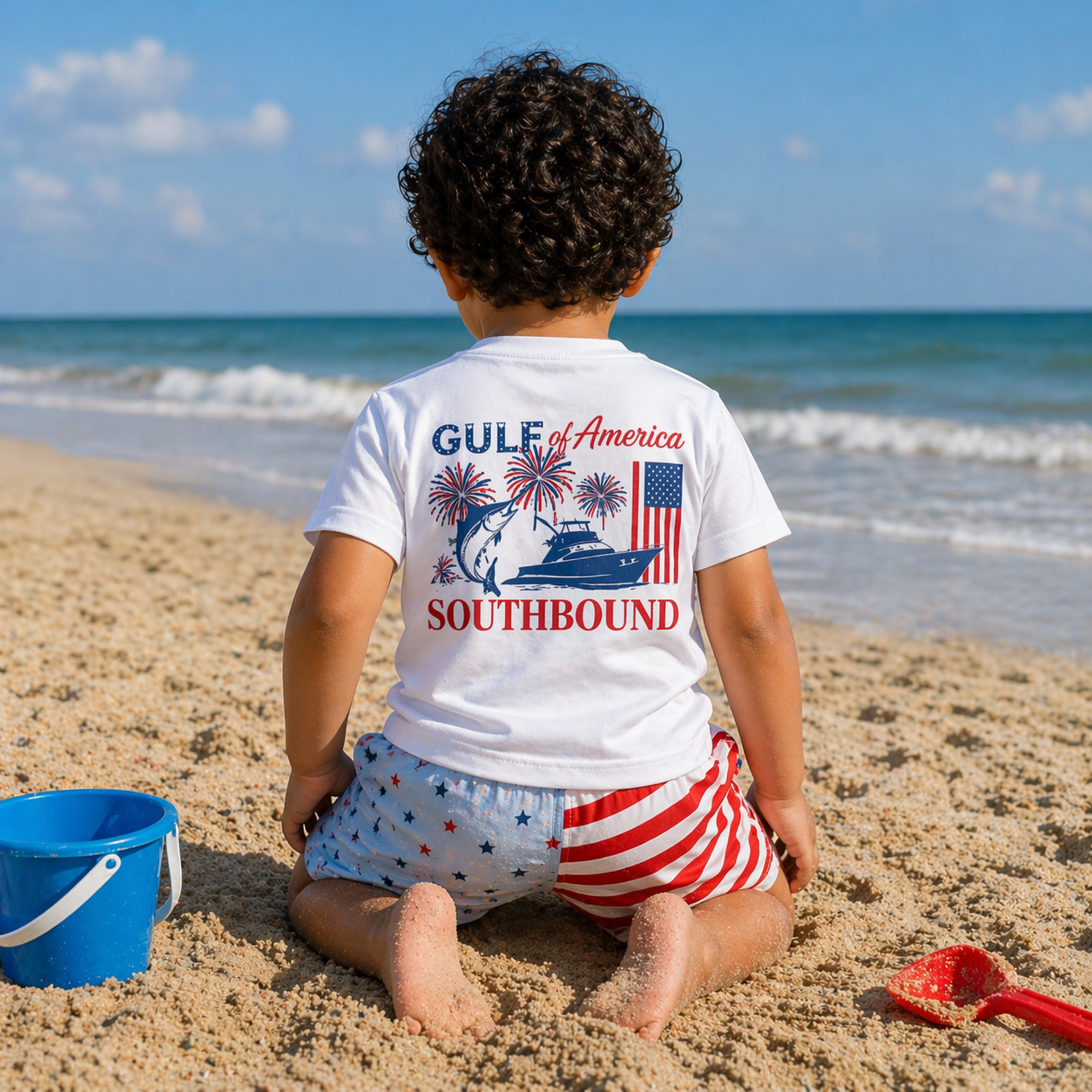 SouthBound Stars & Stripes Swim Trunks