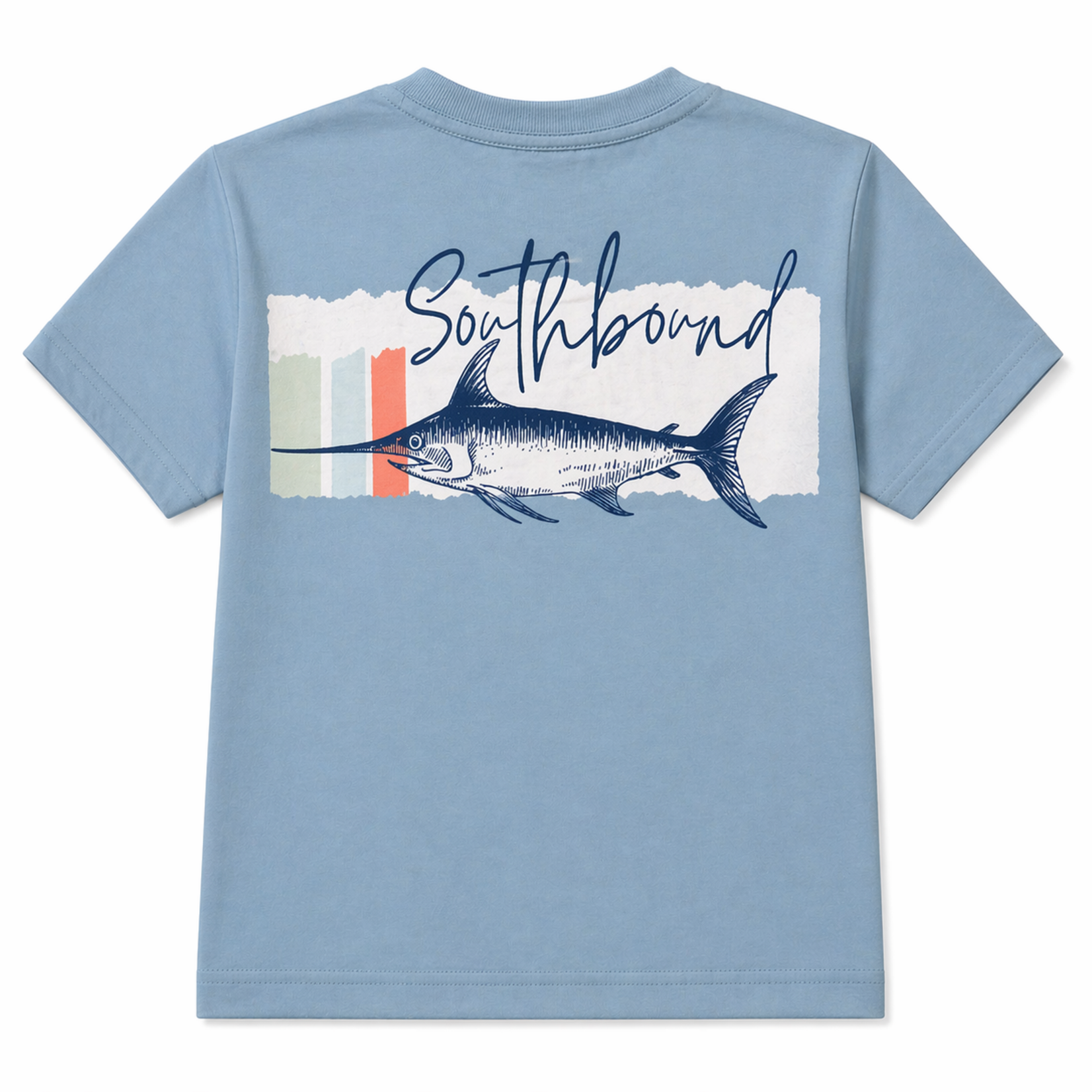 SouthBound Stripe Fish Performance Tee