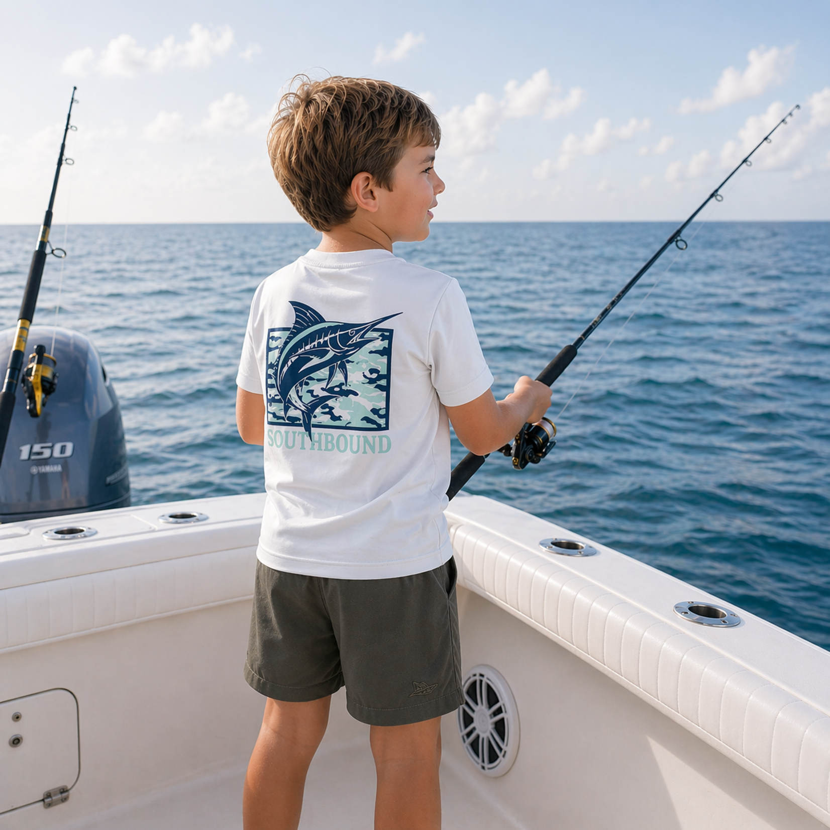 SouthBound Camo Fish Performance Tee