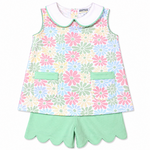 Ishtex Retro Flower Girl Short Set