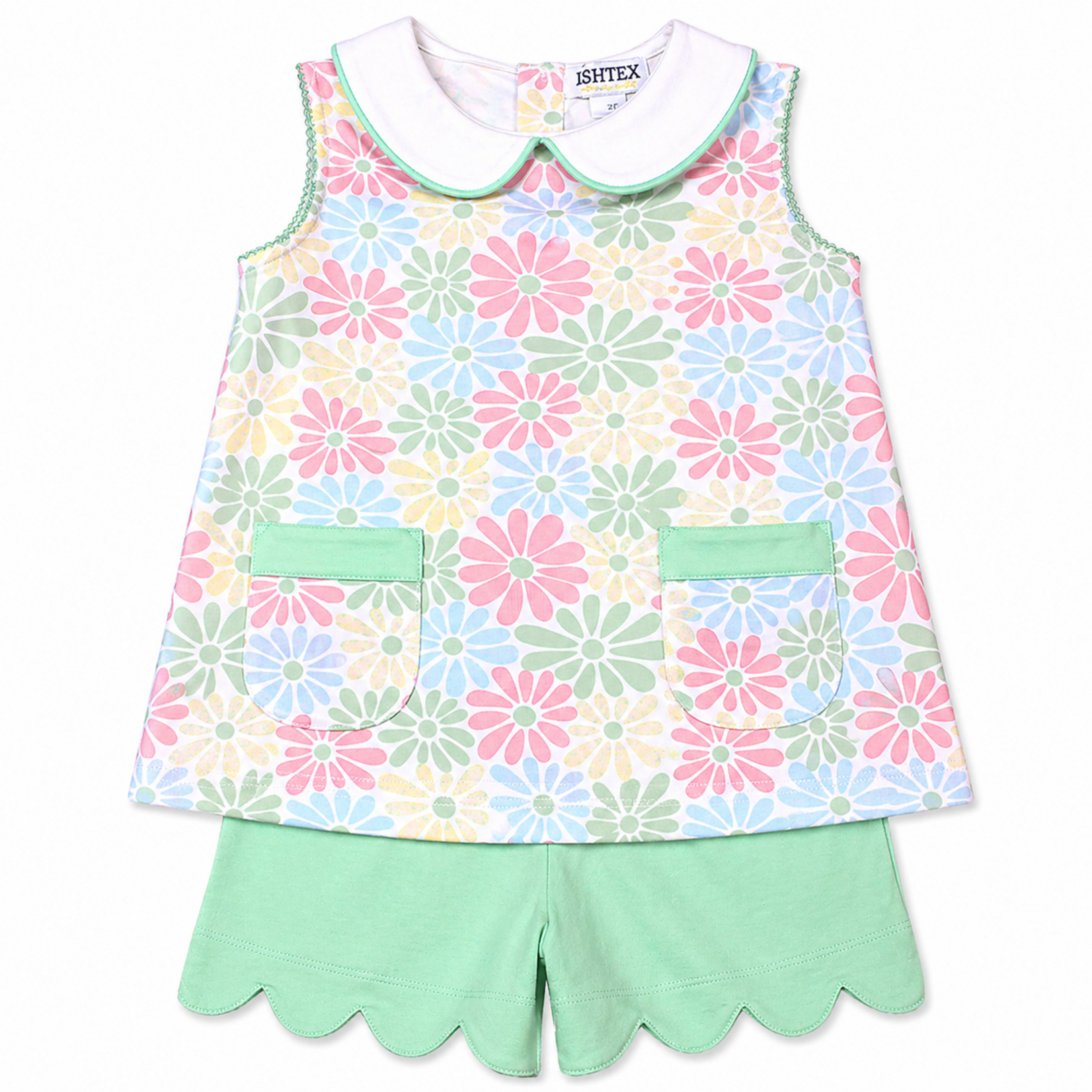 Ishtex Retro Flower Girl Short Set