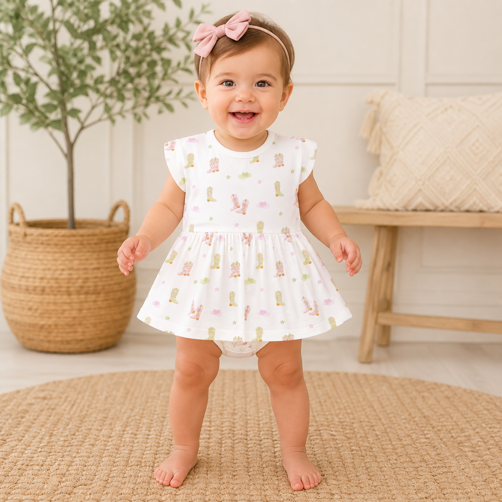 Coccoli Floral Boots Skirted Bubble