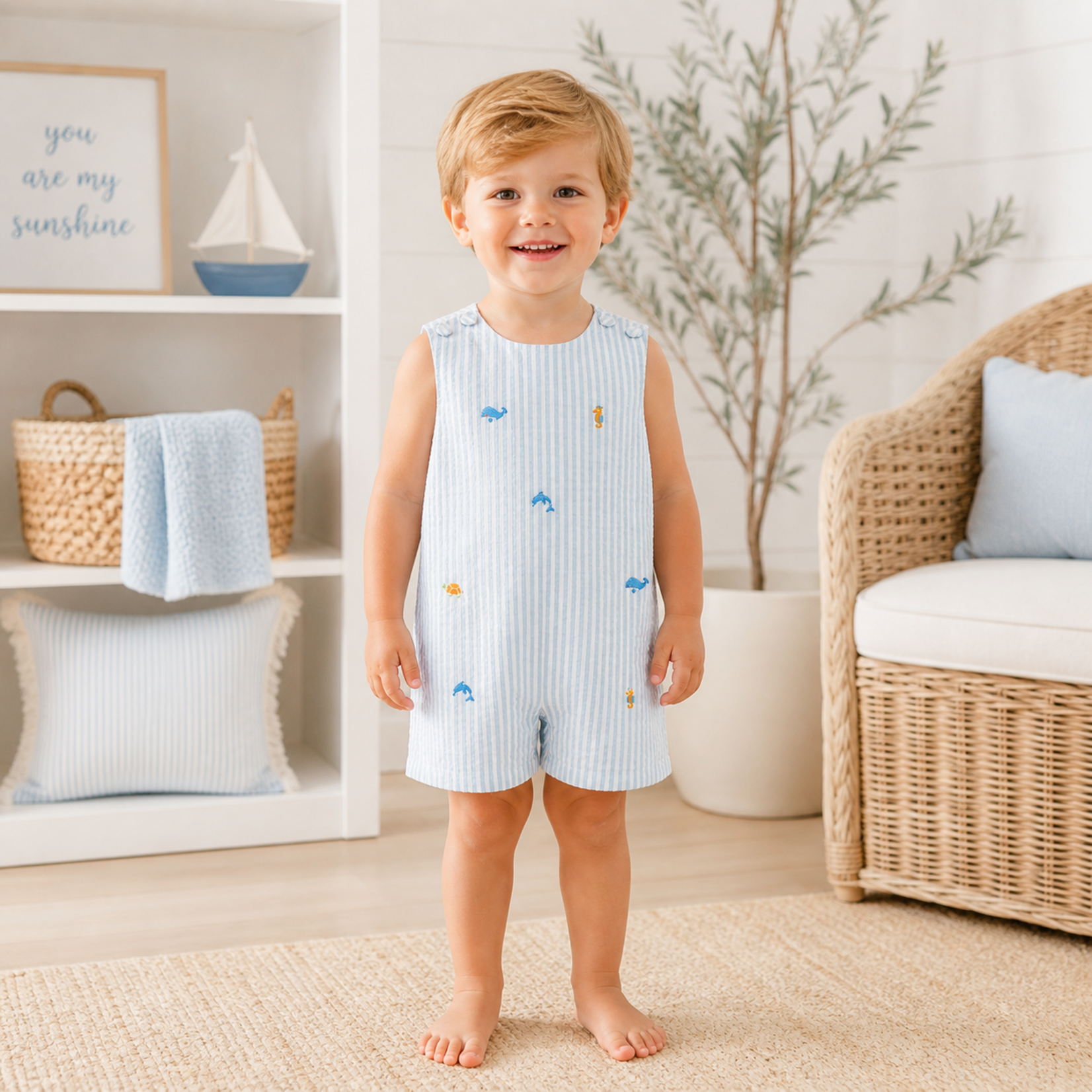 My Little Hoppers Embroidered Under The Sea Jon Jon