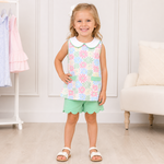 Ishtex Retro Flower Girl Short Set