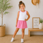 Emma Jean Pink & White Elena Skort Set