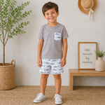 Emma Jean Shark Boys Short Set