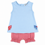 Ishtex Red White & Bows Bloomer Set