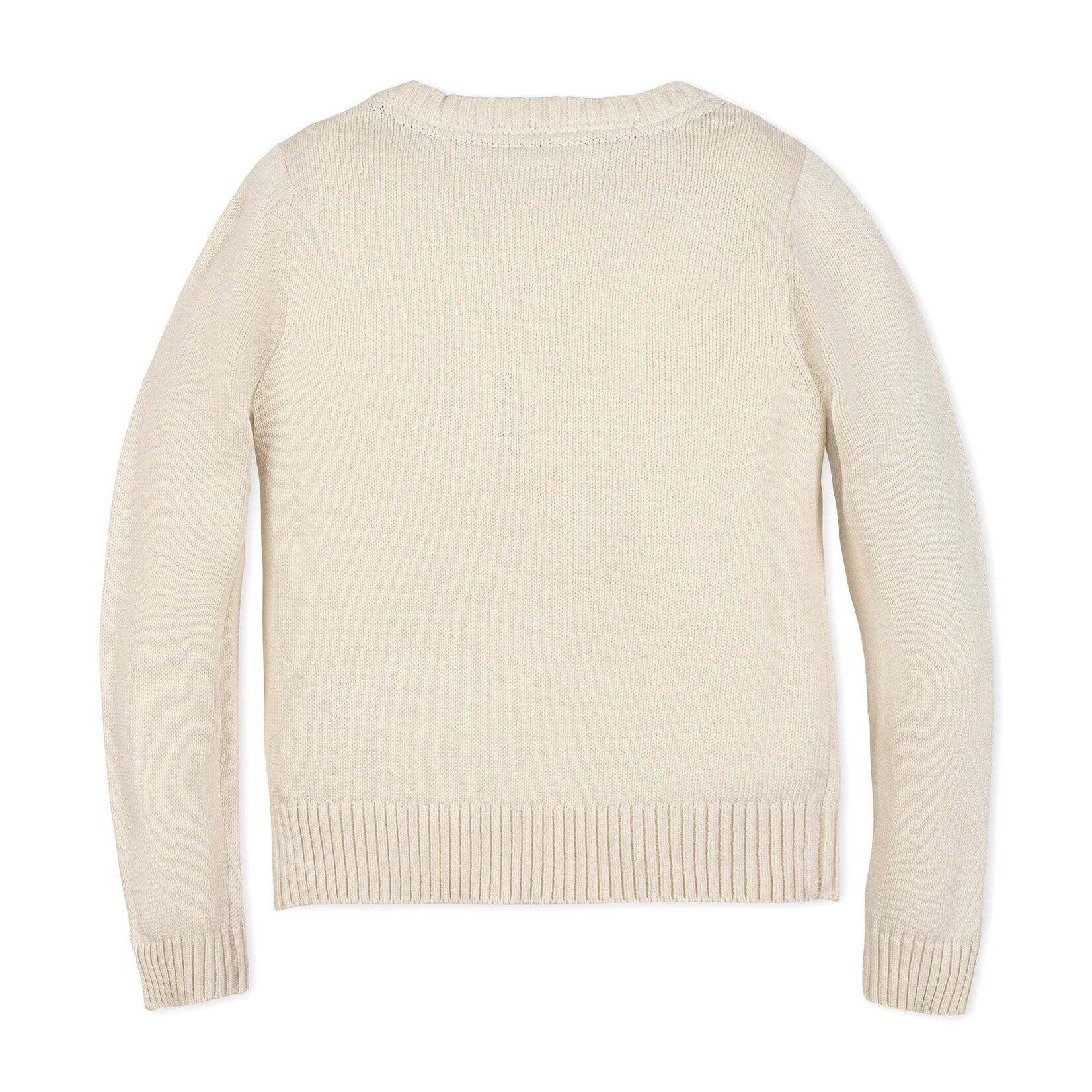 Hope & Henry Ivory Crewneck Flag Sweater