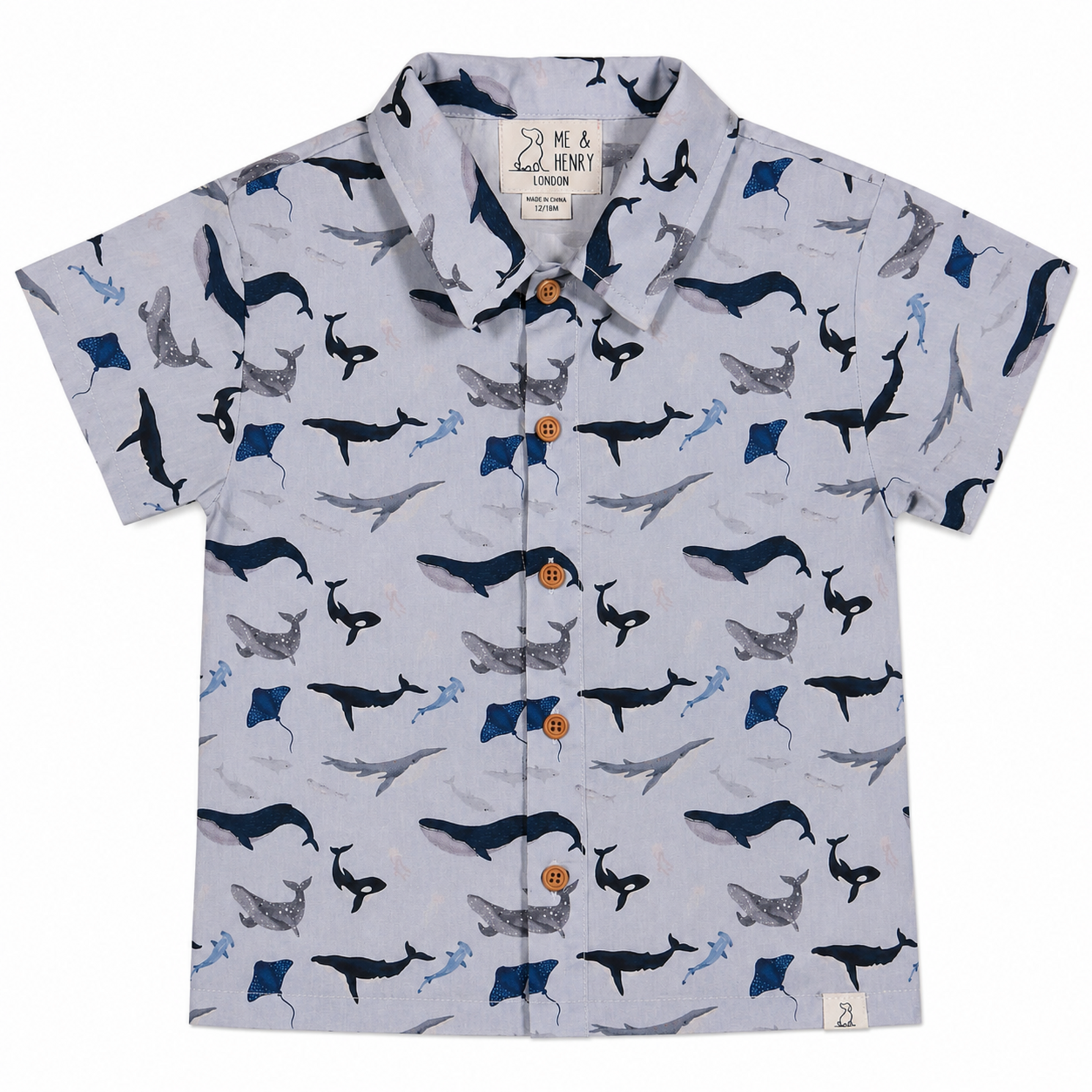 Me & Henry Blue Whale Maui Shirt