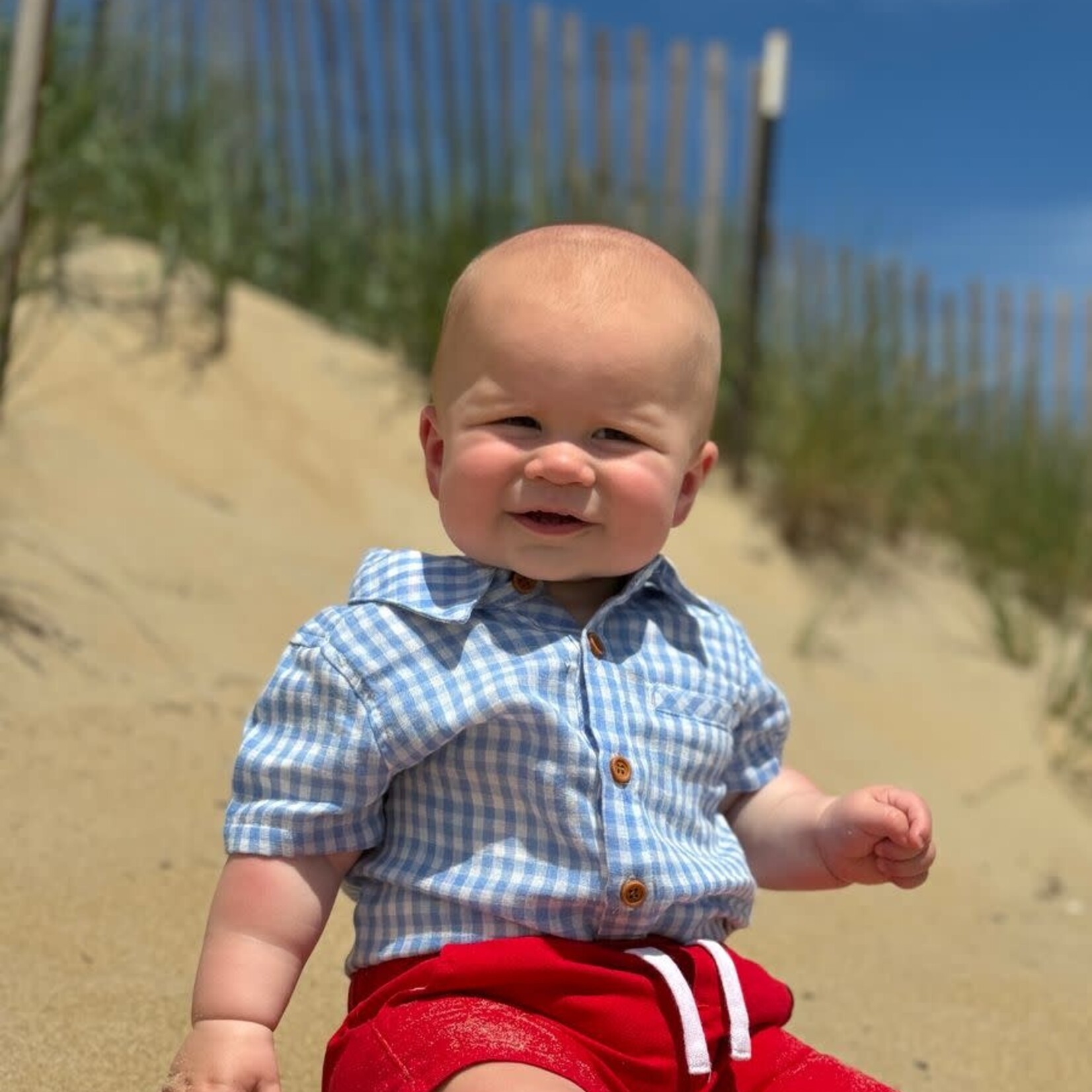 Me & Henry Red Hugo Twill Shorts