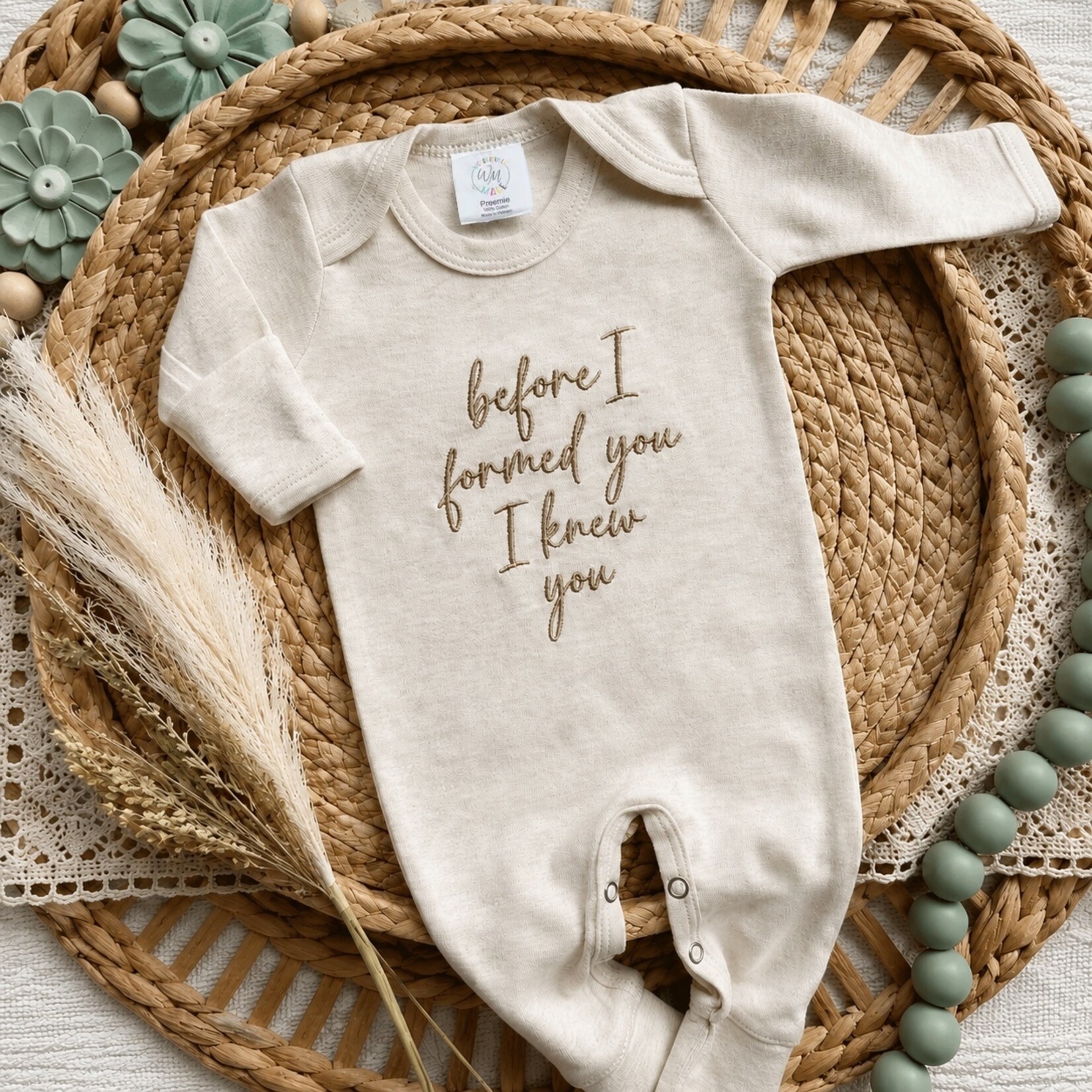Wonderfully Made Before I Formed You Romper