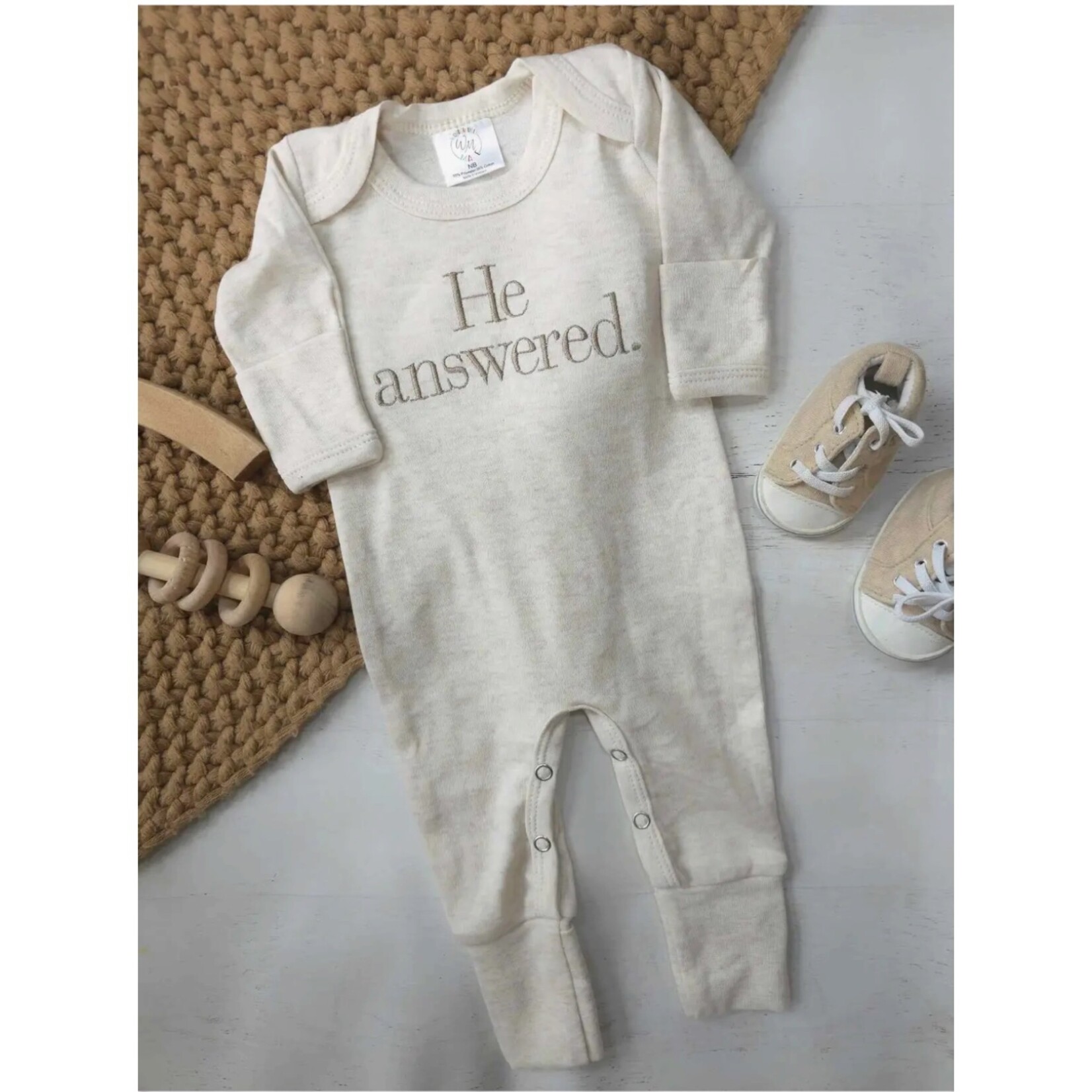 Wonderfully Made He Answered Newborn Romper