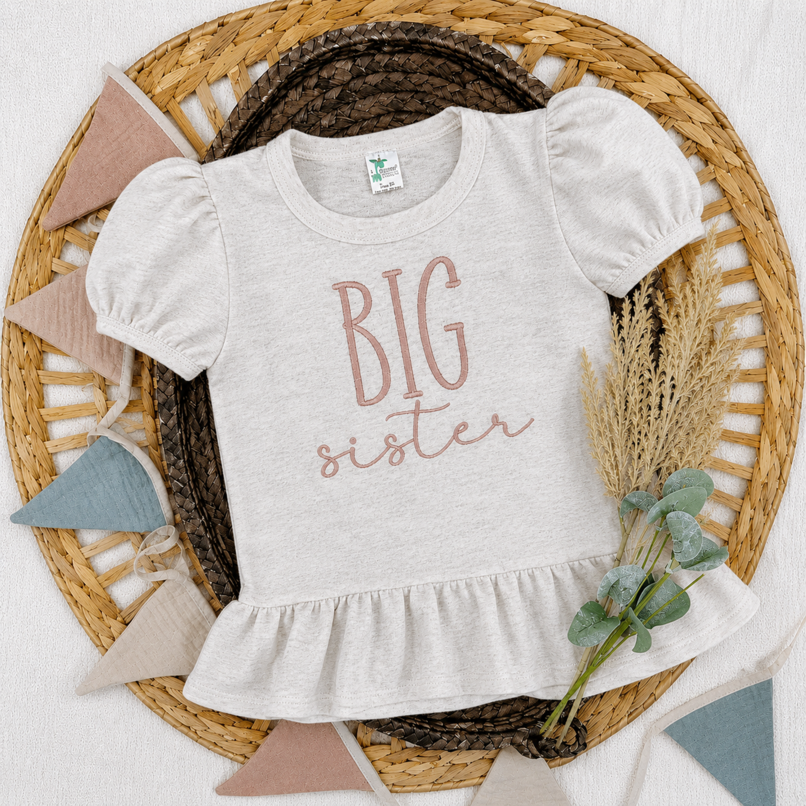 Wonderfully Made Big Sister Ruffle Shirt