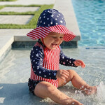 Caden Lane Girls Stars & Stripes Rash Guard Swim (In-Store Only)