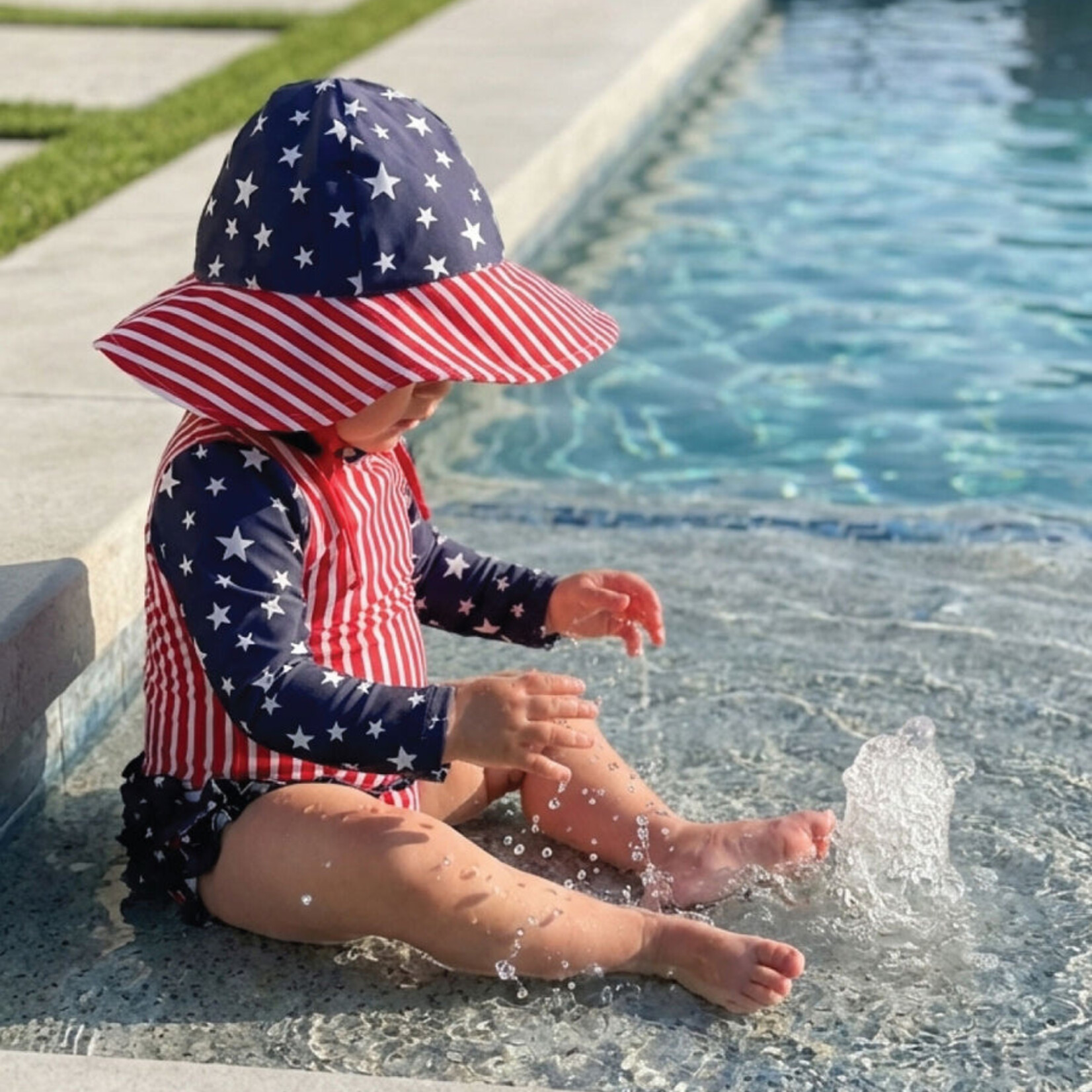 Caden Lane Stars & Stripes Swim Hat