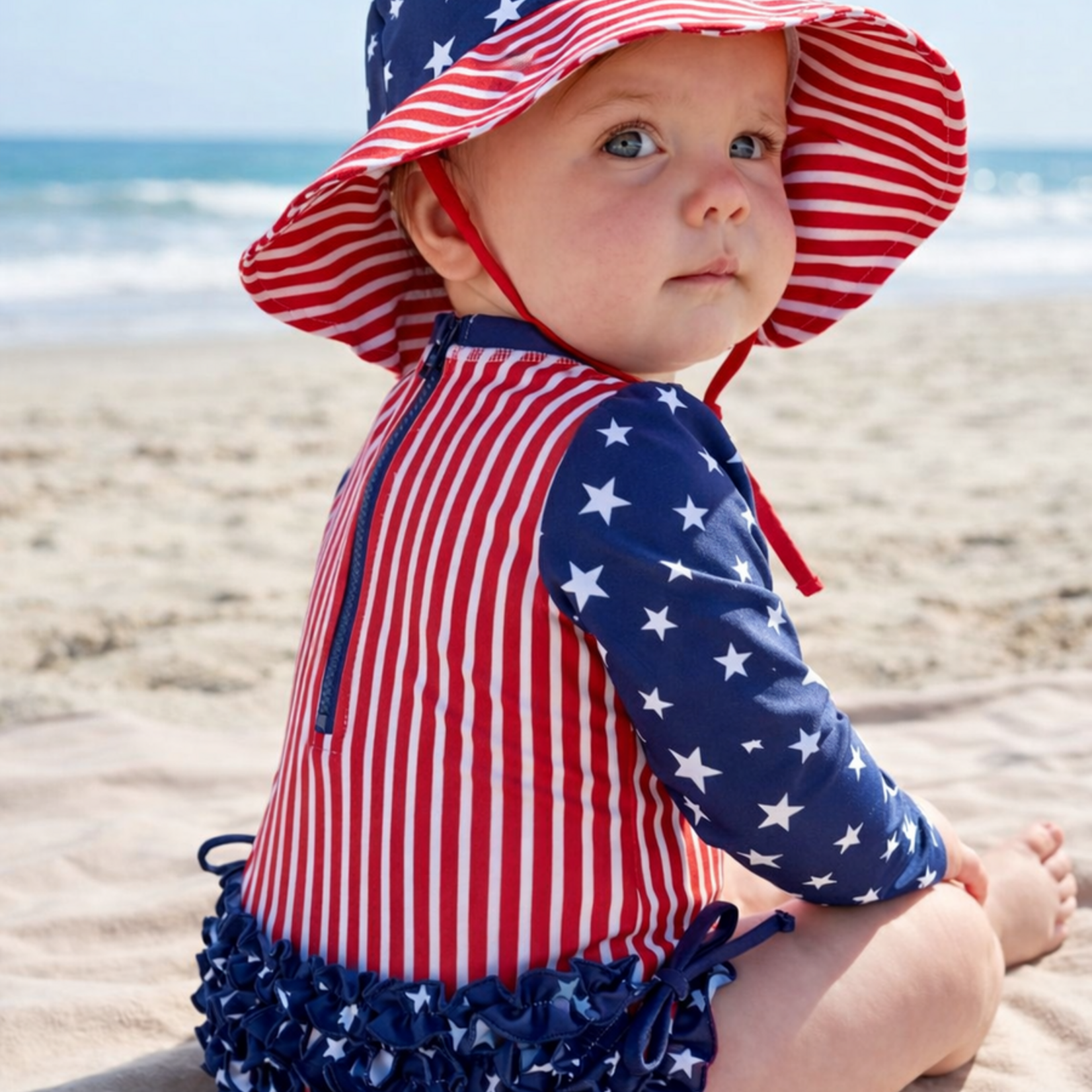 Caden Lane Stars & Stripes Swim Hat