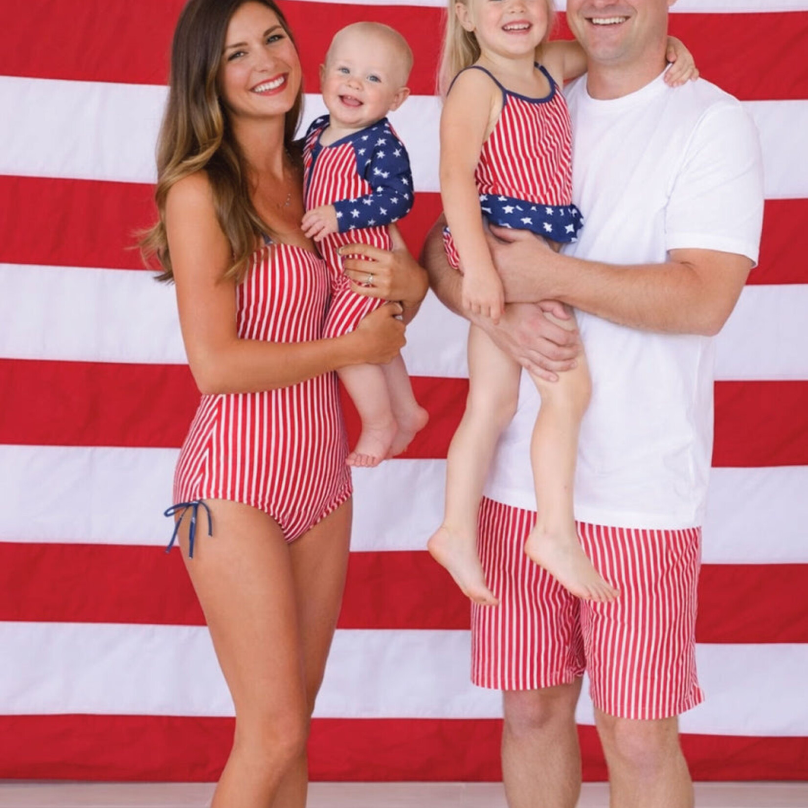 Caden Lane Men's Stars & Stripes Swim Trunks