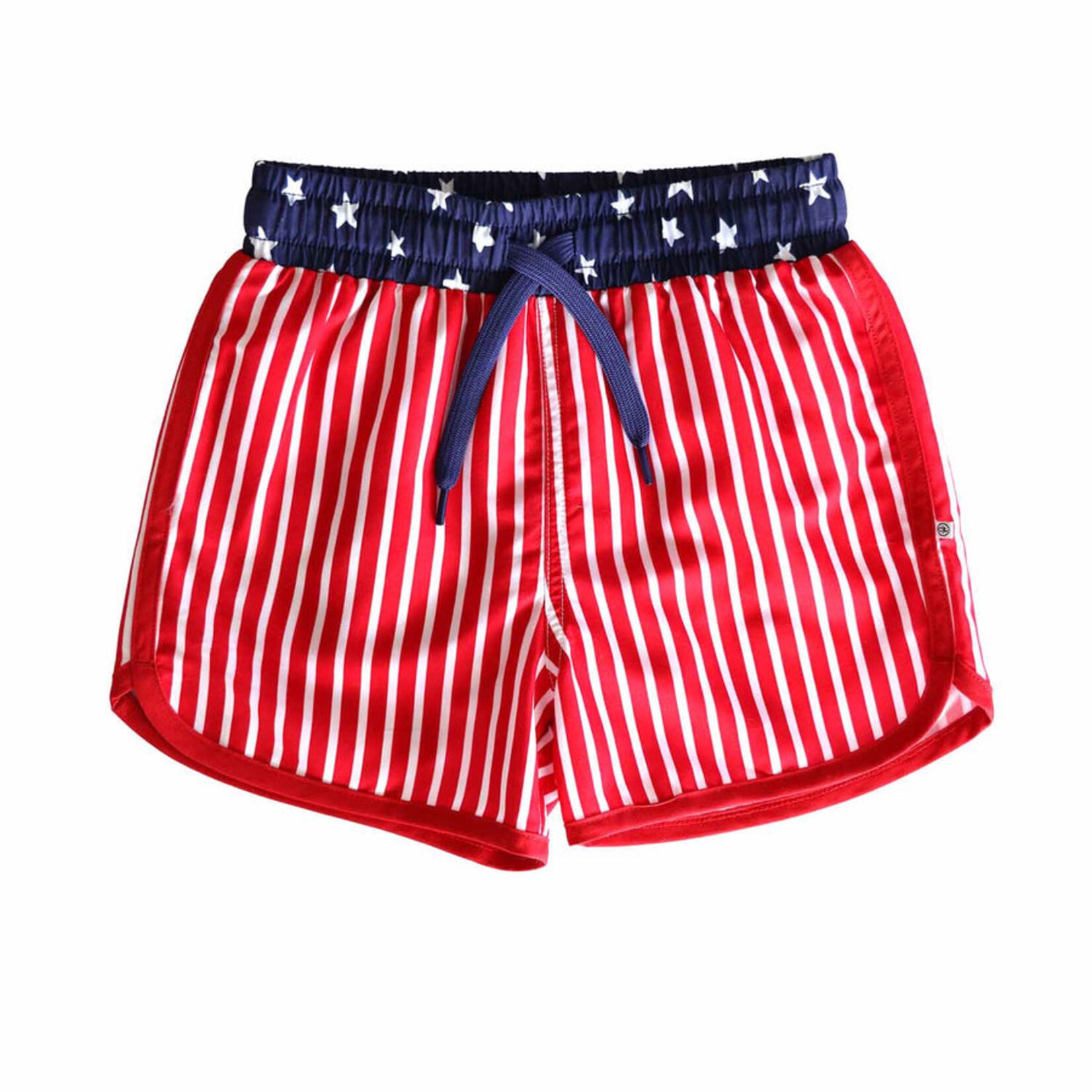 Caden Lane Boys Stars & Stripes Swim Trunks