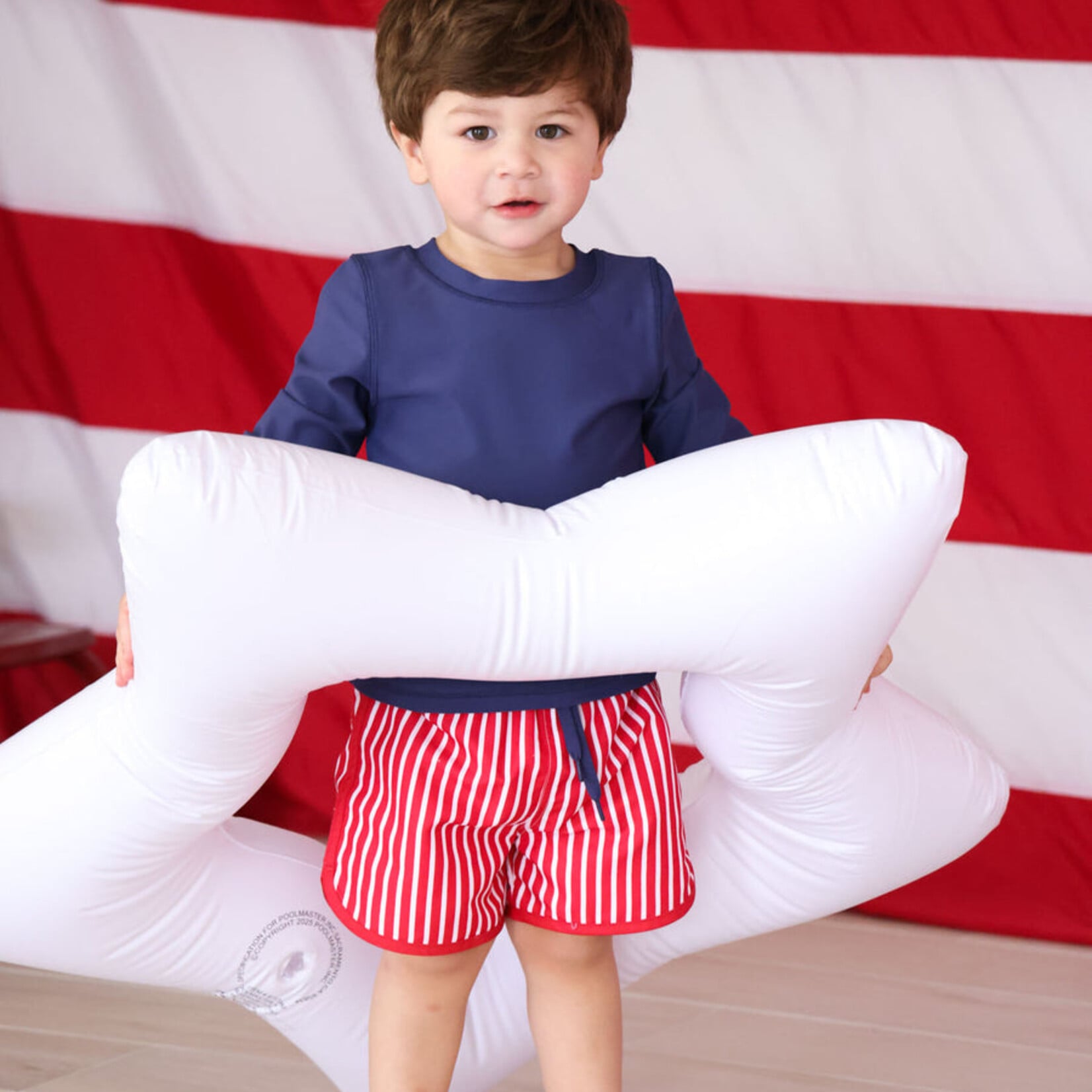 Caden Lane Boys Stars & Stripes Swim Trunks