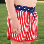 Caden Lane Boys Stars & Stripes Swim Trunks (In-Store Only)