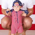 Caden Lane Boys Stars & Stripes Rash Guard Swim (In-Store Only)