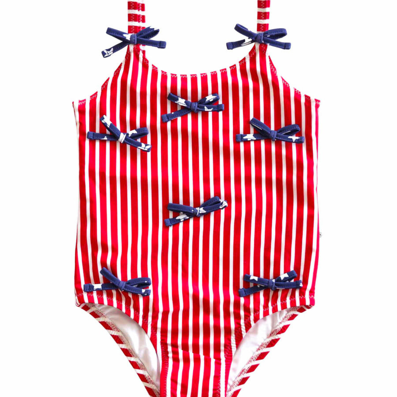 Caden Lane Stars & Stripes Tiny Bows Swimsuit
