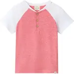 Me & Henry Heathered Red Beacon Raglan Henley