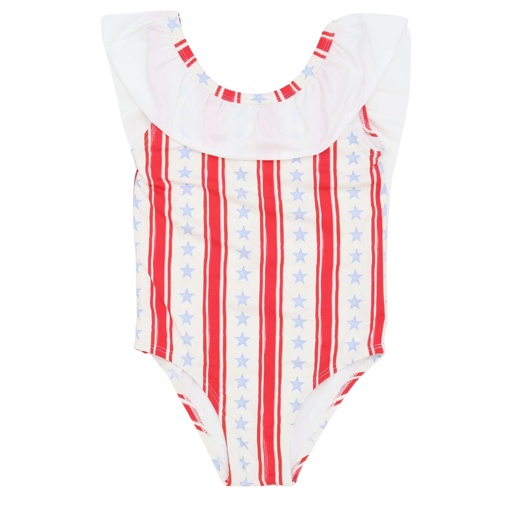 Hamner Hill Stars & Stripes Flutter Bow Swimsuit