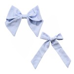 Be Girl Clothing Blue Pinstripe Bow