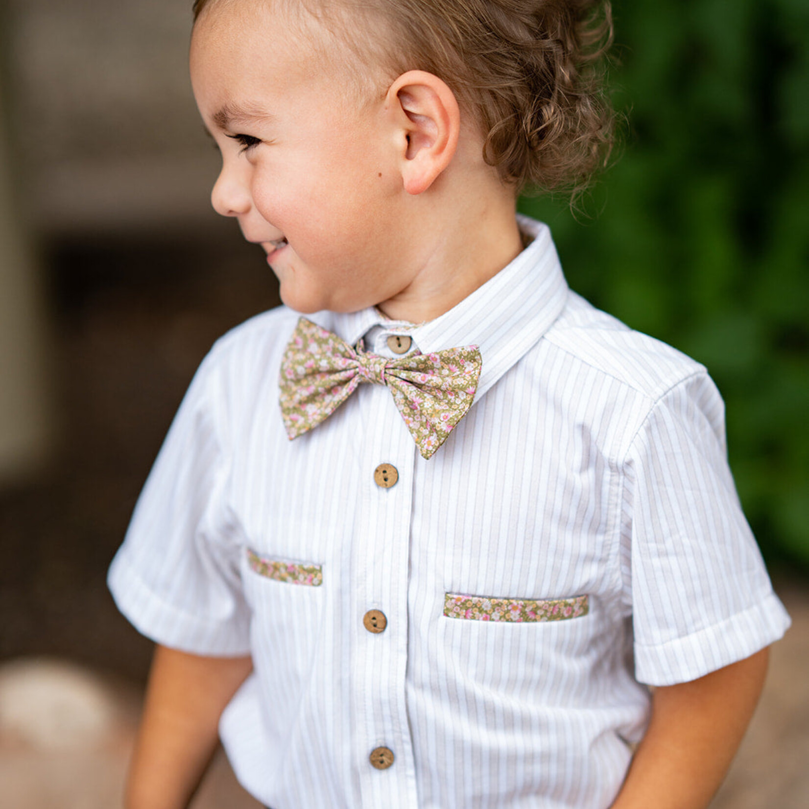 Be Girl Clothing Neutral Stripe Pocket Shirt