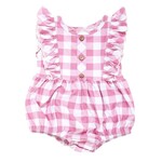 Be Girl Clothing Pink Check Bubble Romper