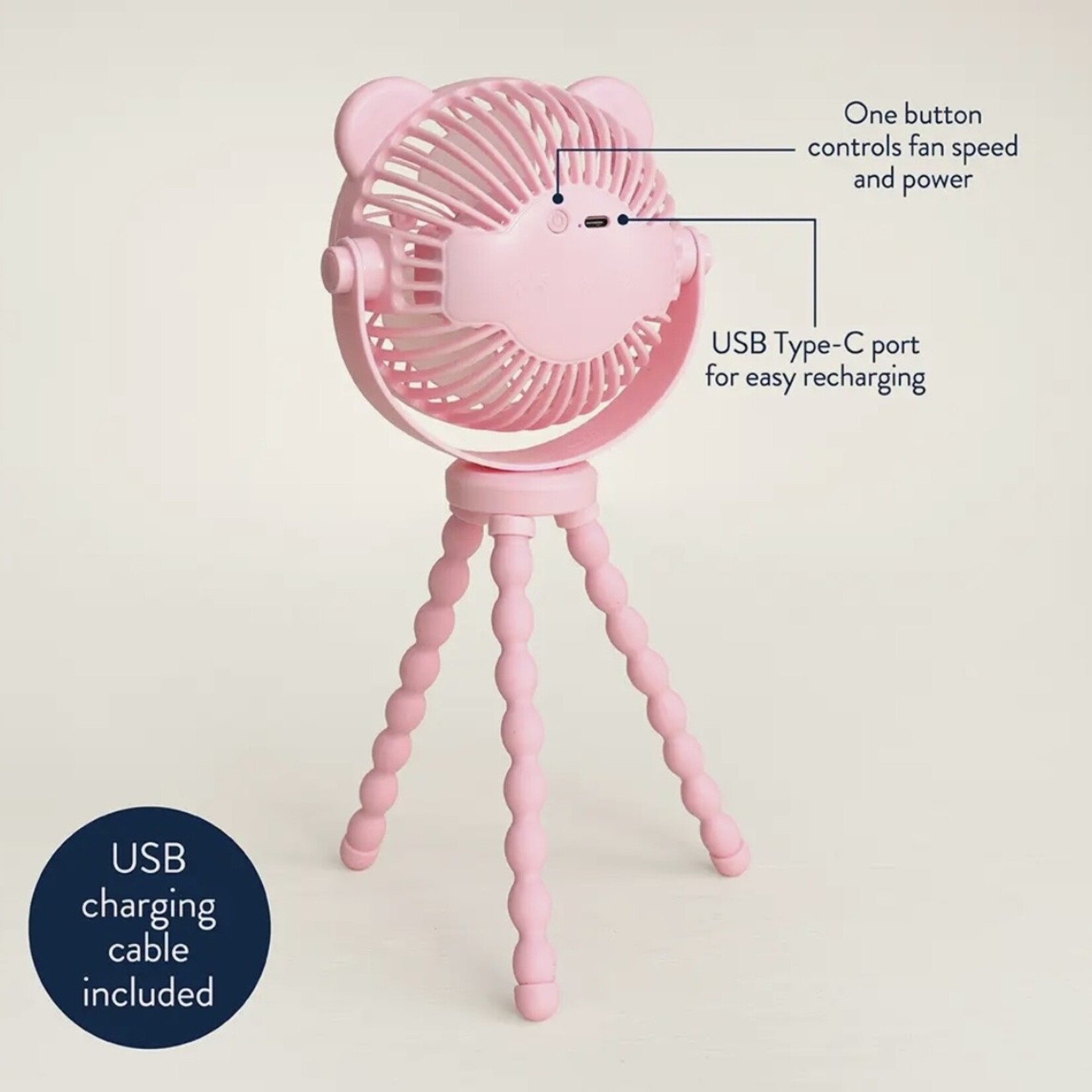 Itzy Ritzy Itzy Breeze Stroller Fan - Pink