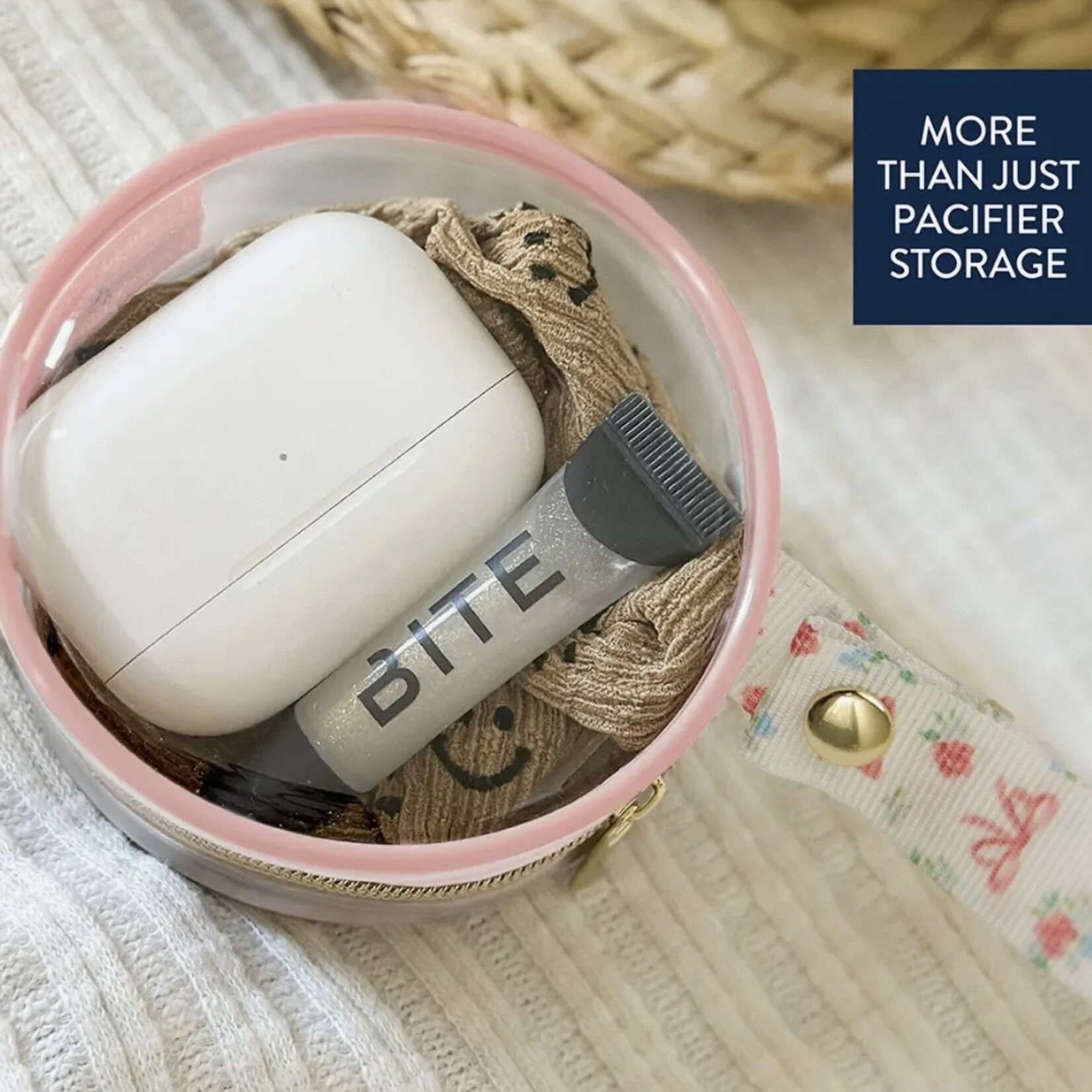 Itzy Ritzy Ribbons + Roses Paci Case