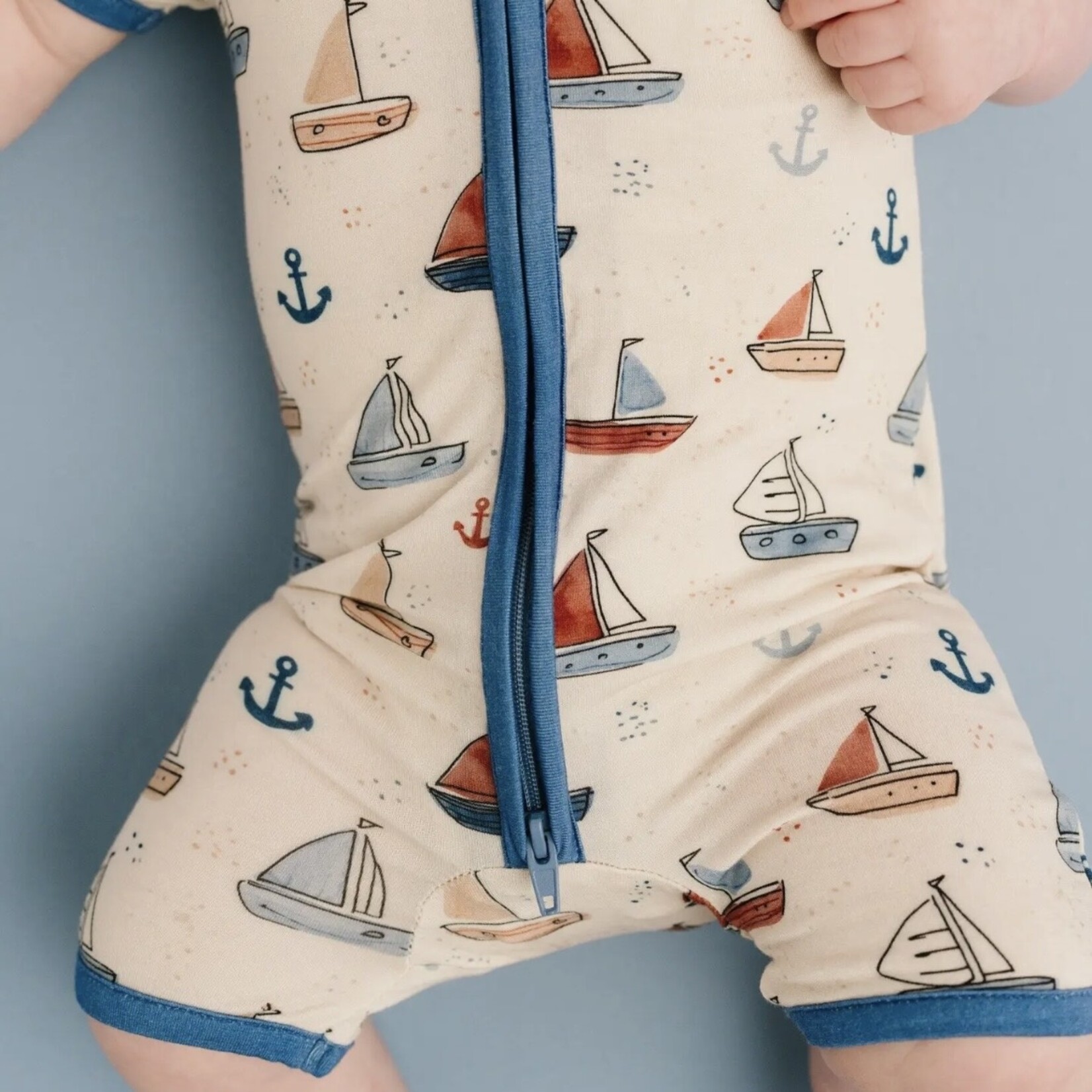 Little One Shop Nautical Sails Short Romper