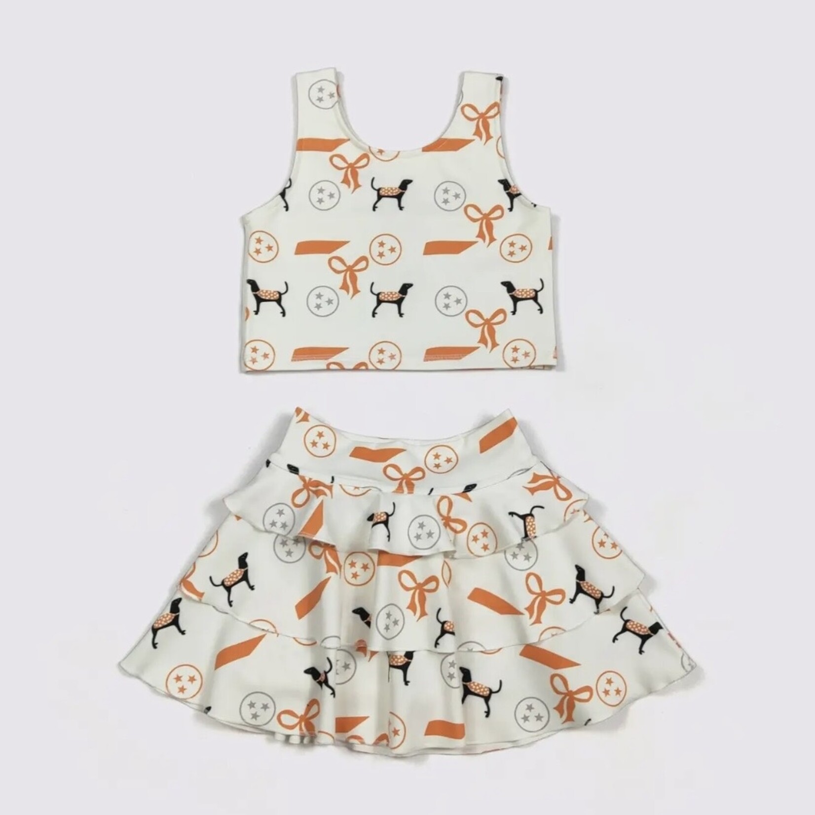 Clover Cottage Tennessee Ruffle Athletic Skort Set