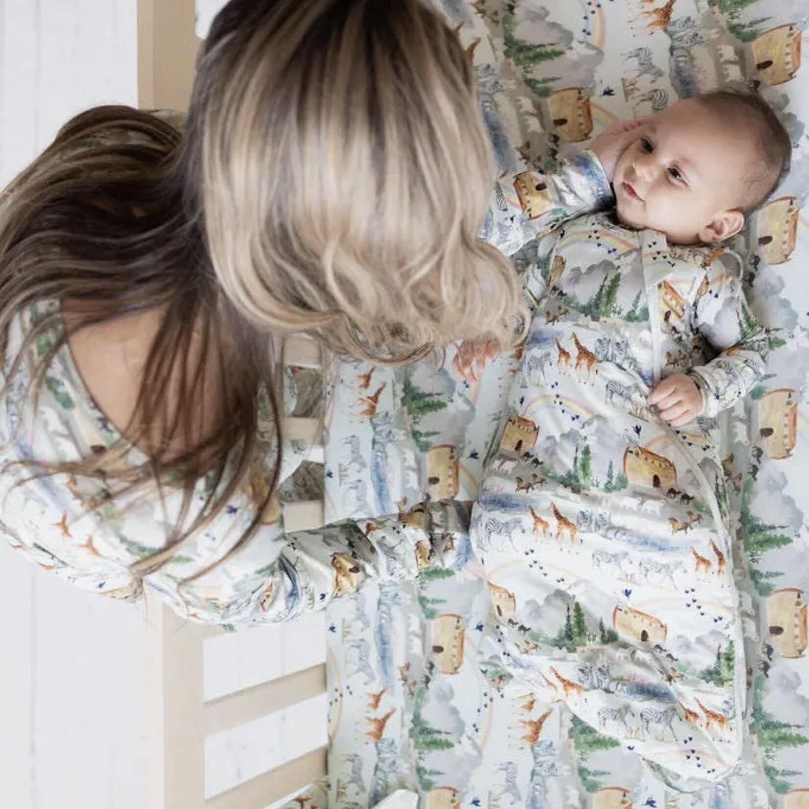 Tiny Revival Co. Noah's Ark Bamboo Crib Sheet