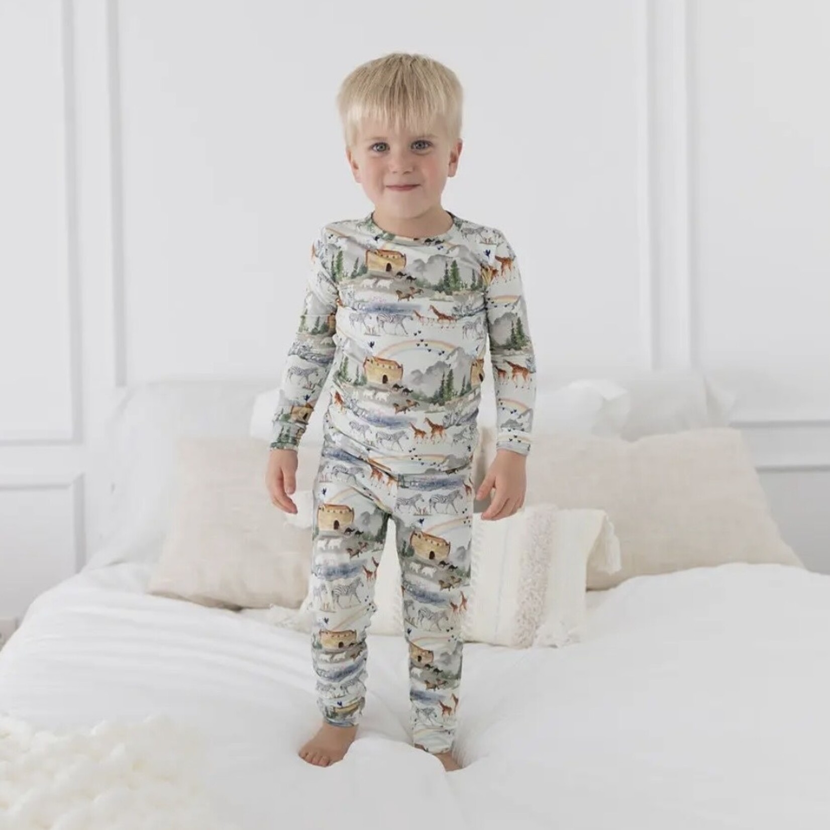 Tiny Revival Co. Noak's Ark Bamboo PJ Set
