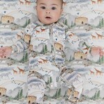Tiny Revival Co. Noah's Ark Bamboo Convertible Romper