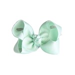 3.5" Organza Overlay Bow -Powder Mint